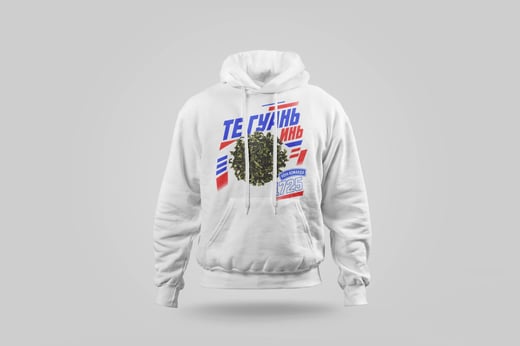 Hoodie — Floral Tie Guan Yin